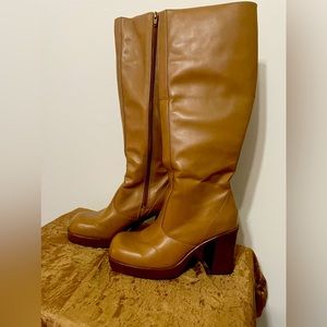 Camel chunky heel boot women’s 8.5